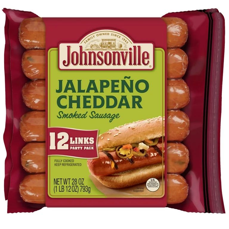 Johnsonville Jalapeno & Cheddar Smoked Sausage, 12 Links, 1 lb 12 oz | Walmart (US)