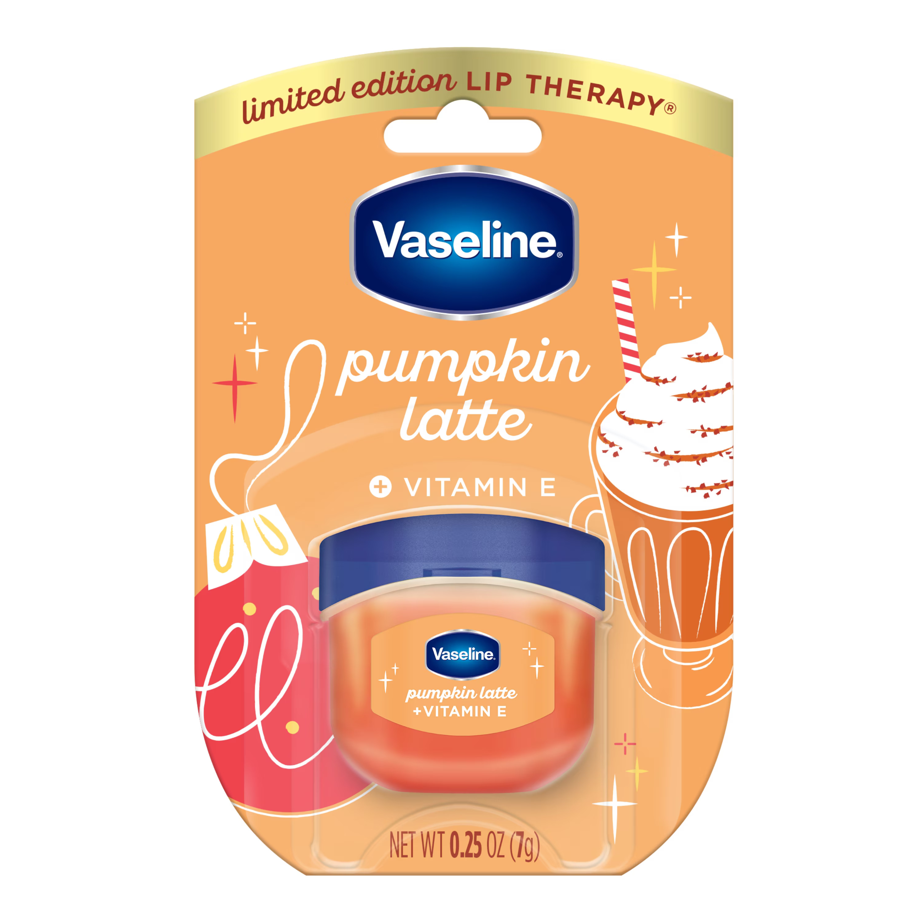 Vaseline Lip Therapy Pumpkin Spice Latte Balm 0.25 oz | Walmart (US)
