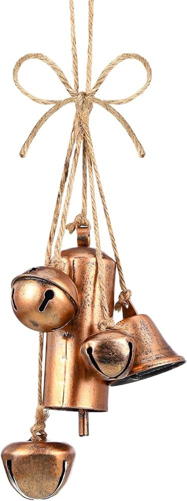 Amazon.com: Set of 3 Christmas Cow Bells Rustic Vintage Lucky Cow Bell Handmade Harmony Giant Chr... | Amazon (US)