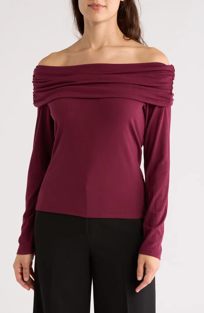 Slinky Long Sleeve Foldover Top | Nordstrom Rack