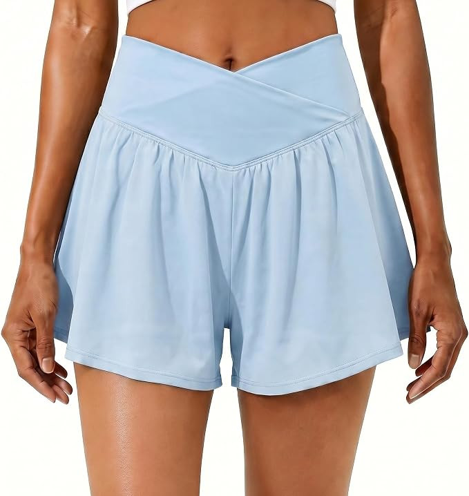 PrinStory Athletic Shorts for Women High Waisted Tennis Shorts Lightweight Workout Running Flowy ... | Amazon (US)