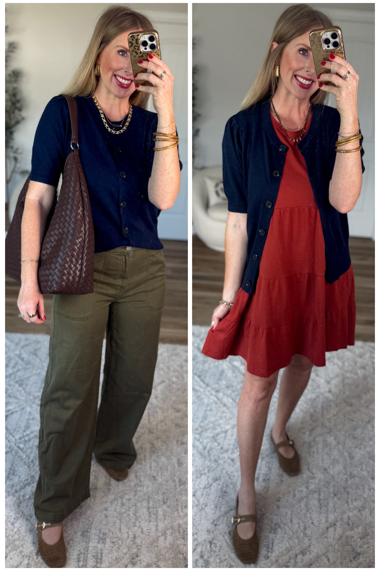 2 ways to style this short sleeve cardigan from Walmart