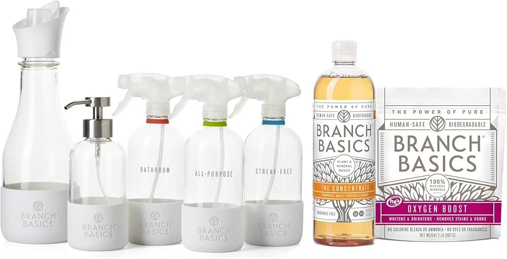 Branch Basics Premium Starter Kit in Glass: All Purpose Cleaner, Glass Cleaner, Bathroom Cleaner,... | Amazon (US)