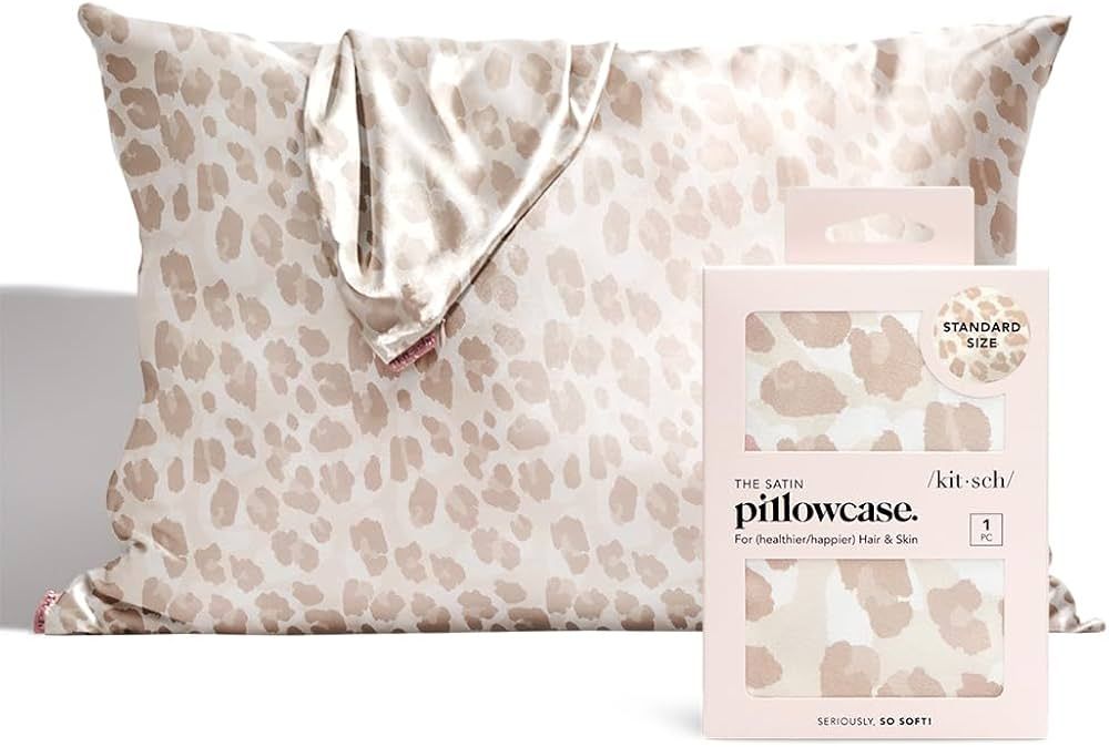 Amazon.com: Kitsch Satin Pillowcase for Hair & Skin - Softer Than Silk Pillowcase for Hair and Sk... | Amazon (US)