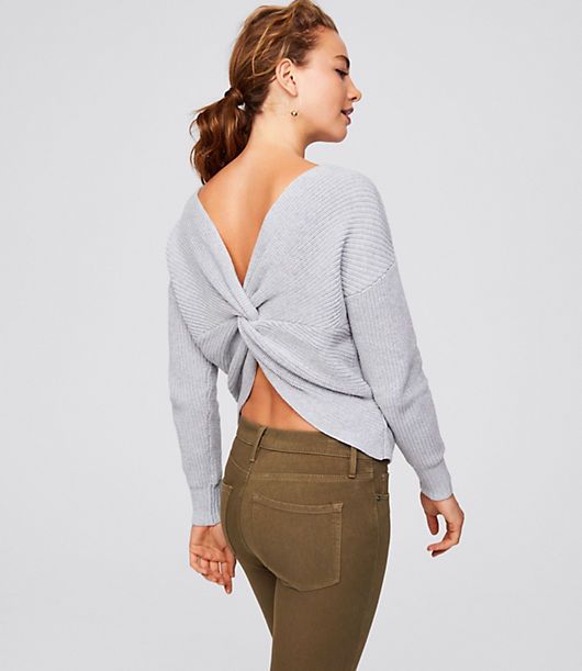 LOFT Twist Back Sweater | LOFT