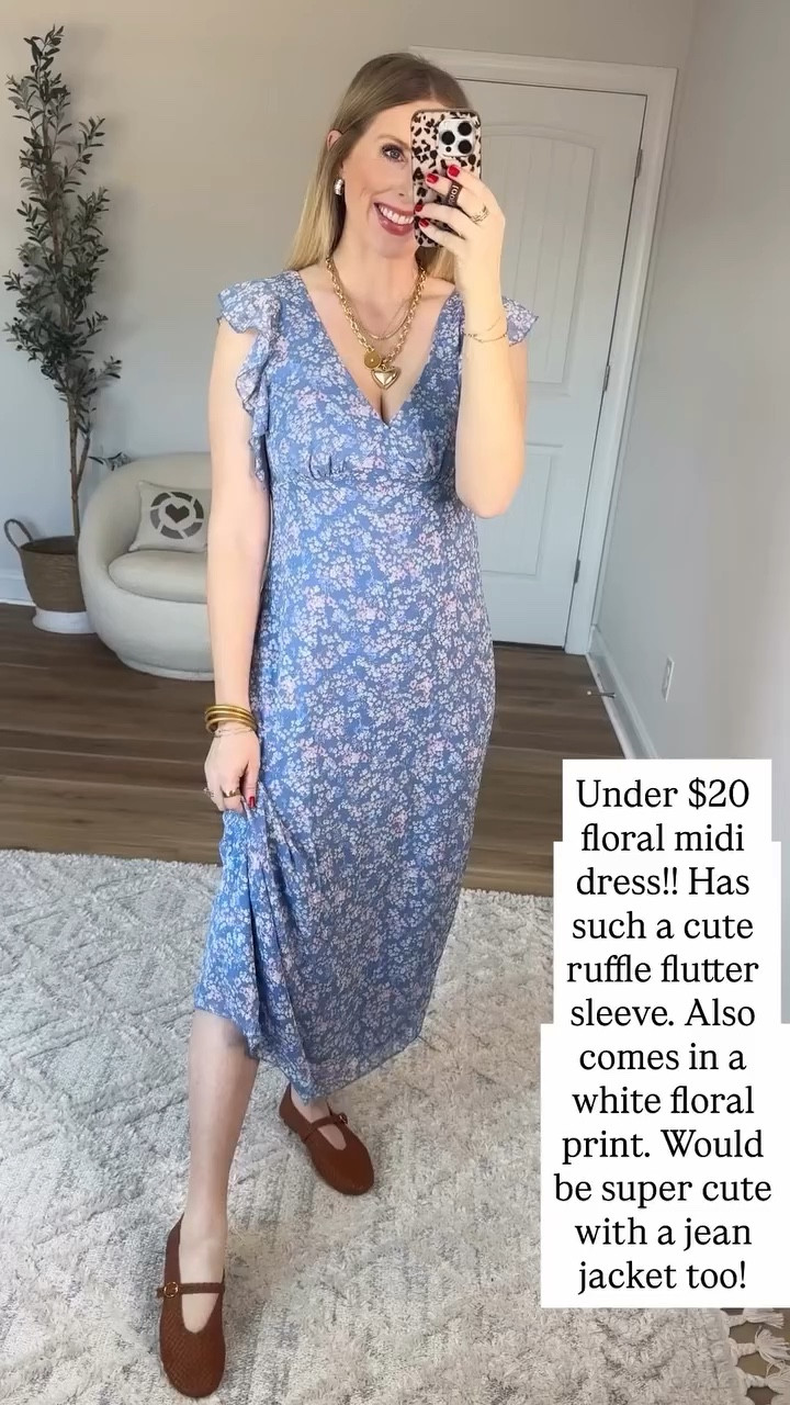 Walmart floral midi dress

#LTKootd