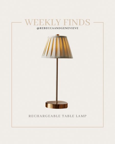 This week's find is this cute gold rechargeable table lamp (and it's on sale!)

#LTKstyletip #LTKhome #LTKsalealert
