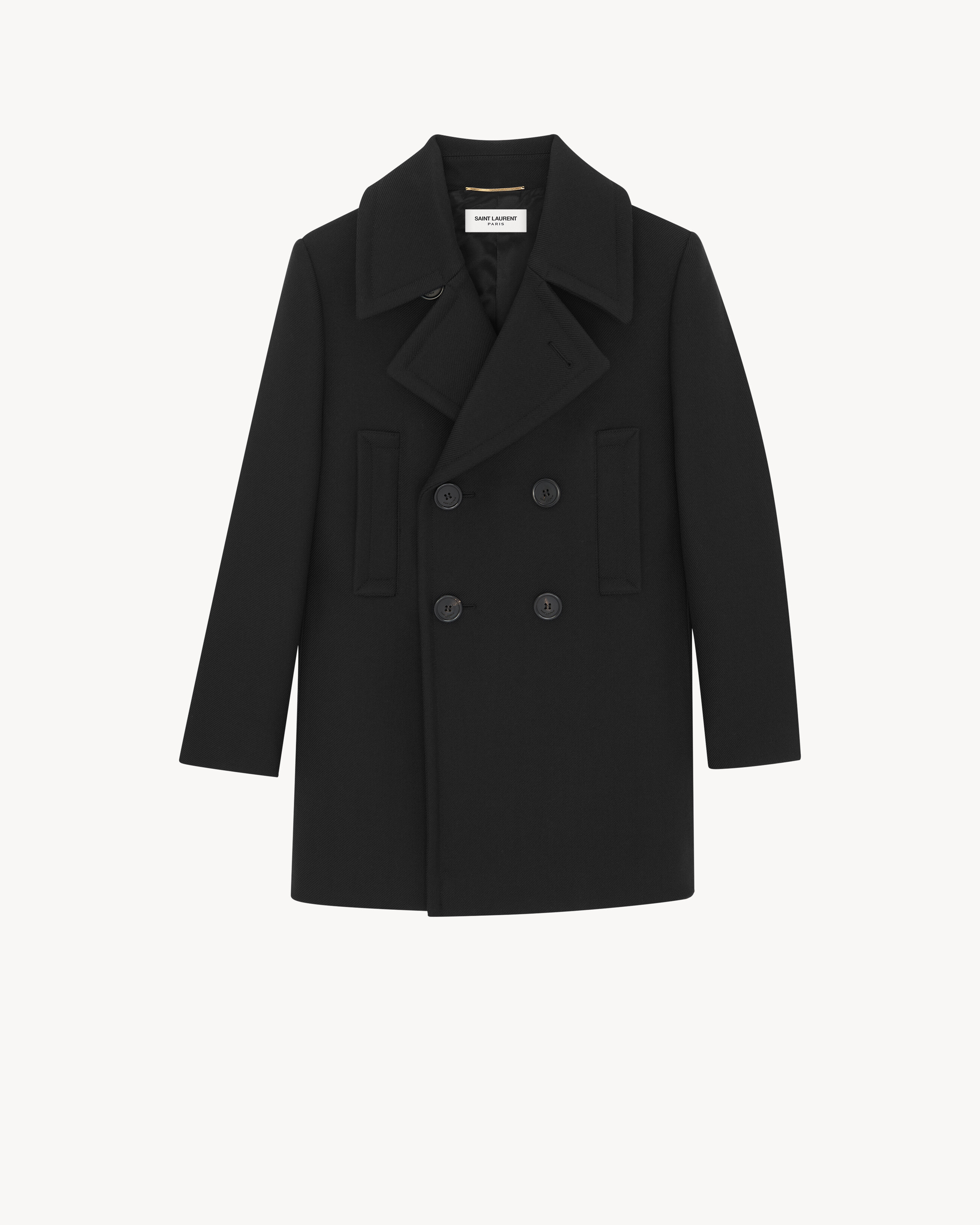 double-breasted peacoat in wool | Saint Laurent Inc. (Global)