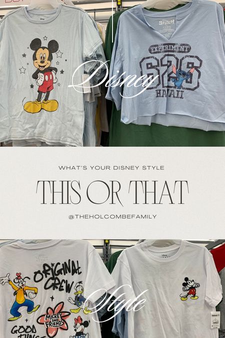 Disney Style for under $15! Love these for trips to Disney World, Disneyland, or even just for everyday. Perfect oversized tees to wear with some biker shorts, and love the sleeves on the cropped tops.

#LTKunder50 #LTKstyletip #LTKFind