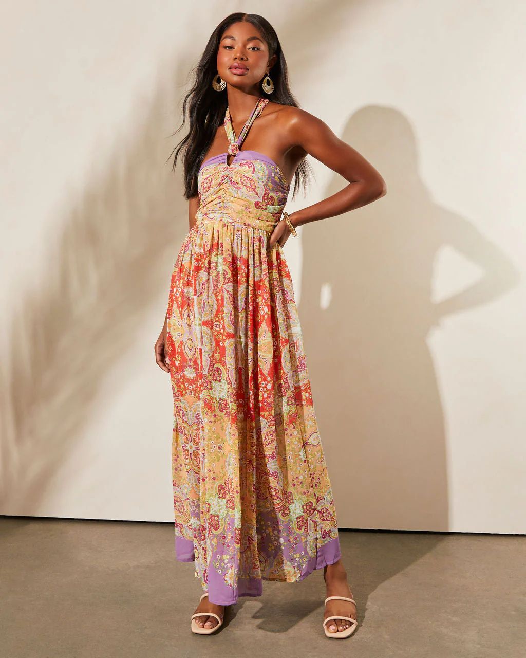 Medford Printed Halter Maxi Dress | VICI Collection
