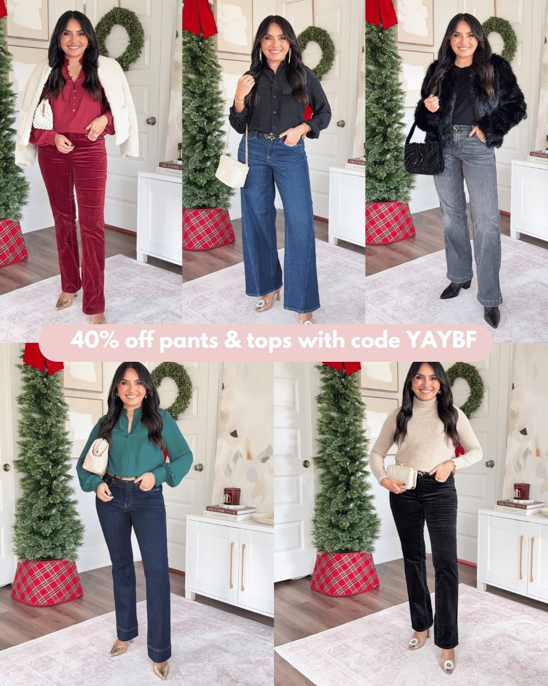 For reference: I’m 5’0, 32b bra size, and 2/26 in bottoms, pear shaped. 
*Everything I share is unaltered! TTS means true to size. Between size 5-6.6 in shoes

I size down a size in pants in this brand! Wearing size 0 petite and xxs/xs in tops! 

Comment SHOP below to receive a DM with the link to this post on my LTK ⬇ https://liketk.it/5C0zx #ltksalealert #ltkcyberweek #ltkpetite

#LTKHoliday #LTKPetite #LTKSaleAlert