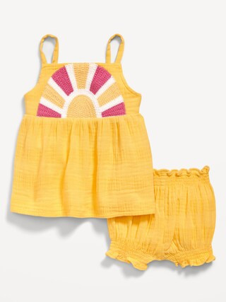 Sleeveless Double-Weave Top and Shorts Set for Baby | Old Navy (US)