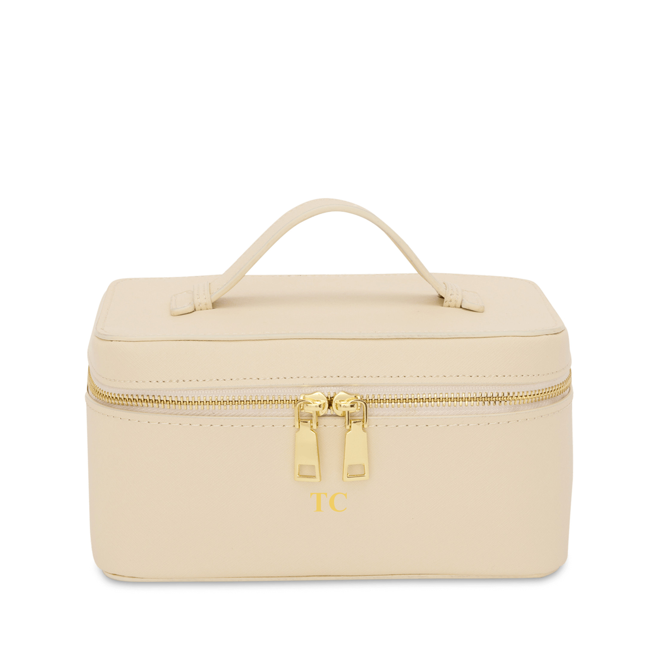 L&b Leather Travel Vanity Case - Ivory | Lily and Bean