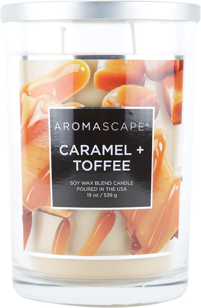 Aromascape PT41910 2-Wick Scented Jar Candle, Caramel & Toffee, 19-Ounce, Brown | Amazon (US)