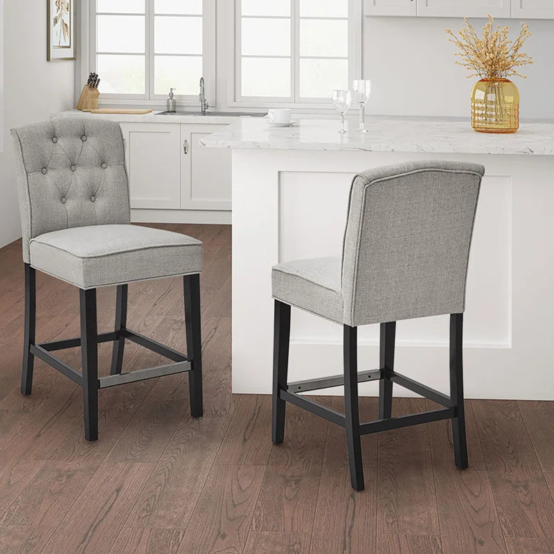 Cayman Button Tufted Counter Stool | Wayfair North America