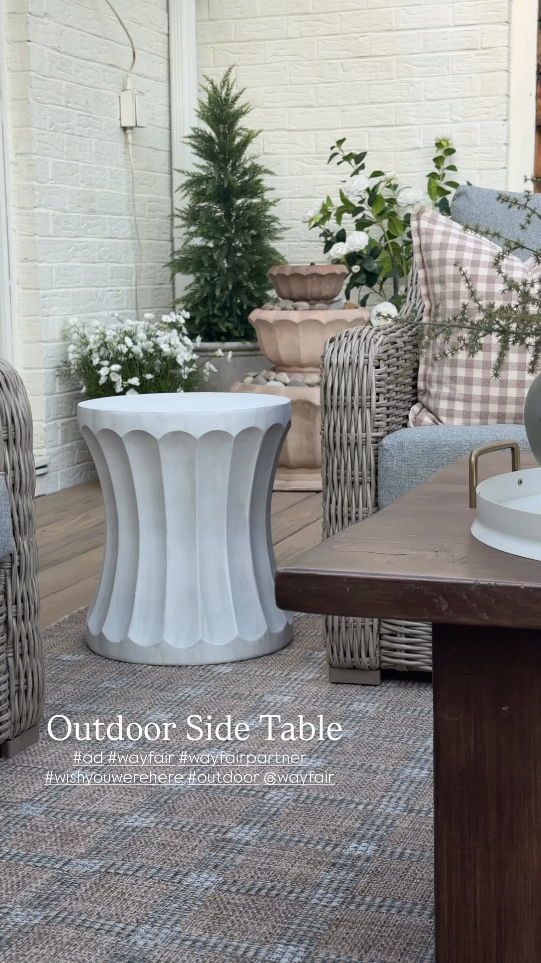 #ad  ☀️ Patio season is fast approaching and I’m getting mine ready with all things @Wayfair  #wayfair #wayfairpartner #wishyouwerehere #outdoor
Patio decor | outdoor rug | Loloi rug | outdoor furniture | outdoor side table | solar lights | solar lanterns | faux outdoor trees | cedar tree | camellia tree

#LTKSaleAlert #LTKHome #LTKSeasonal