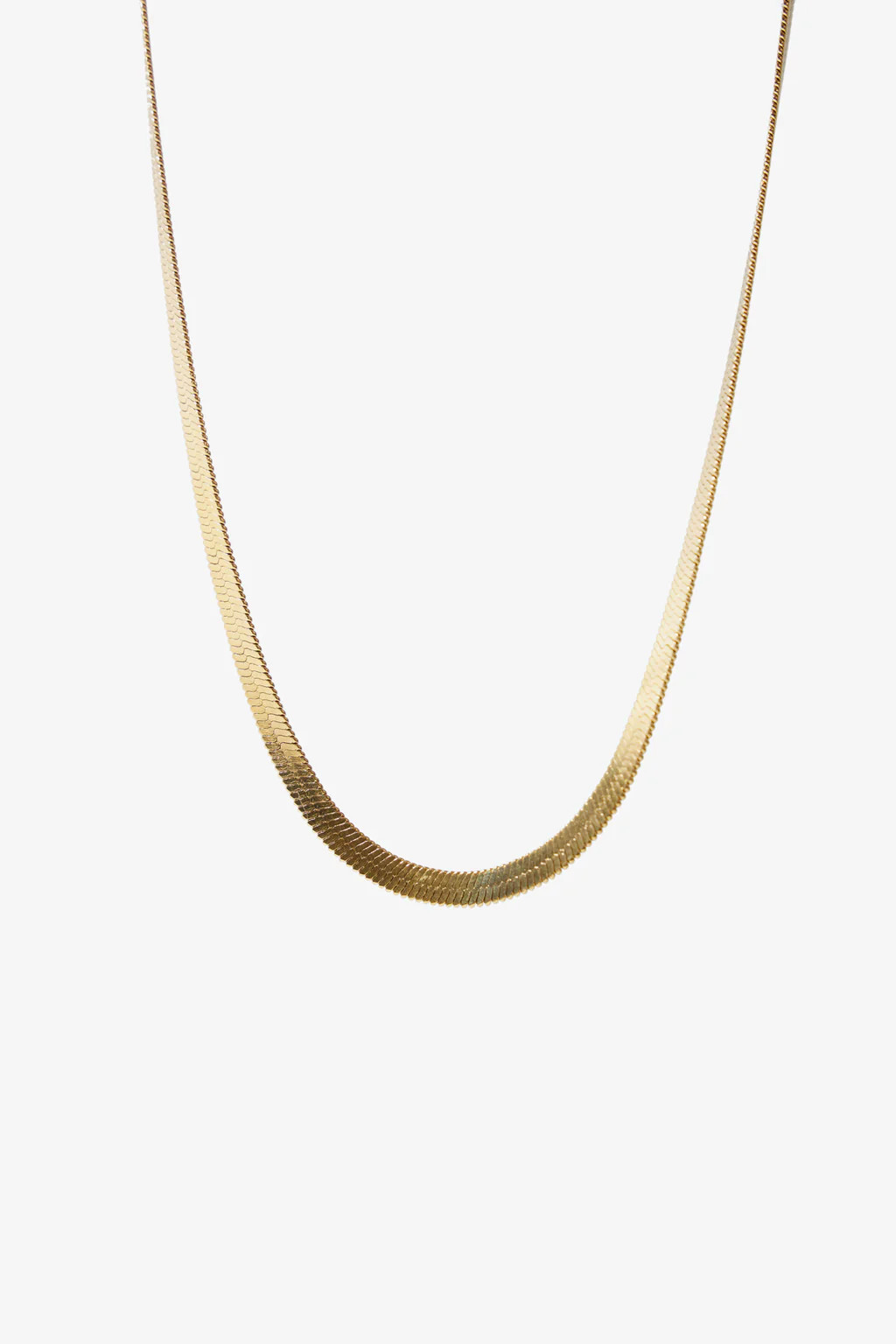 WEEKENDER HERRINGBONE NECKLACE - GOLD | Kittenish