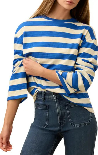 Sunwashed Stripe Long Sleeve Organic Cotton Slub T-Shirt | Nordstrom
