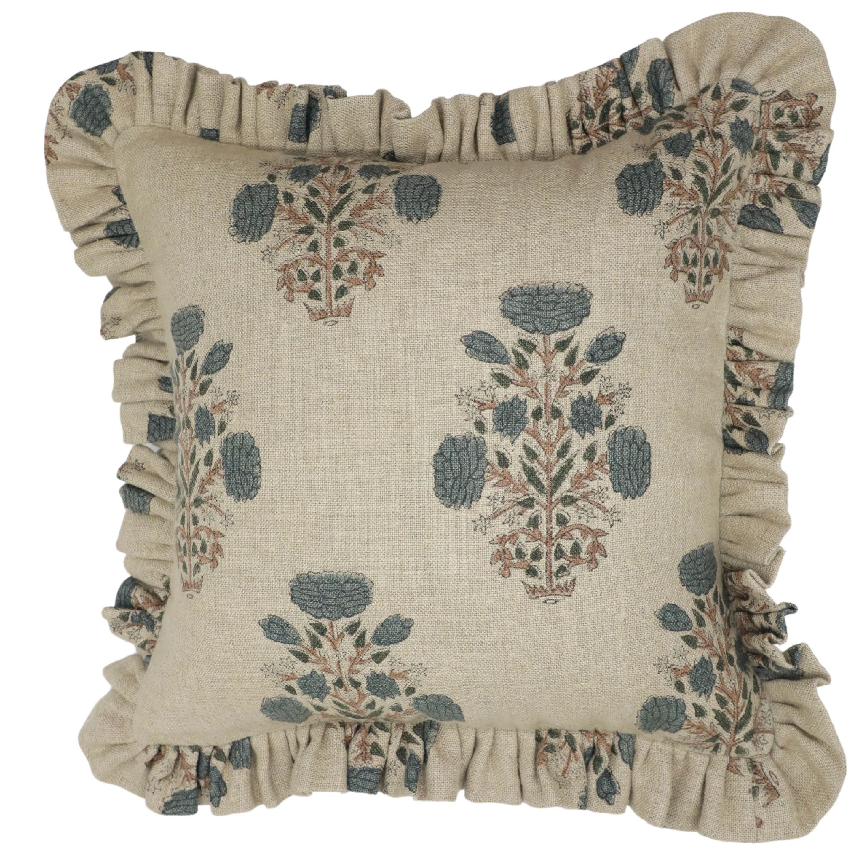 Fabdivine Floral Linen Indoor/Outdoor Pillow Cover | Wayfair | Wayfair North America