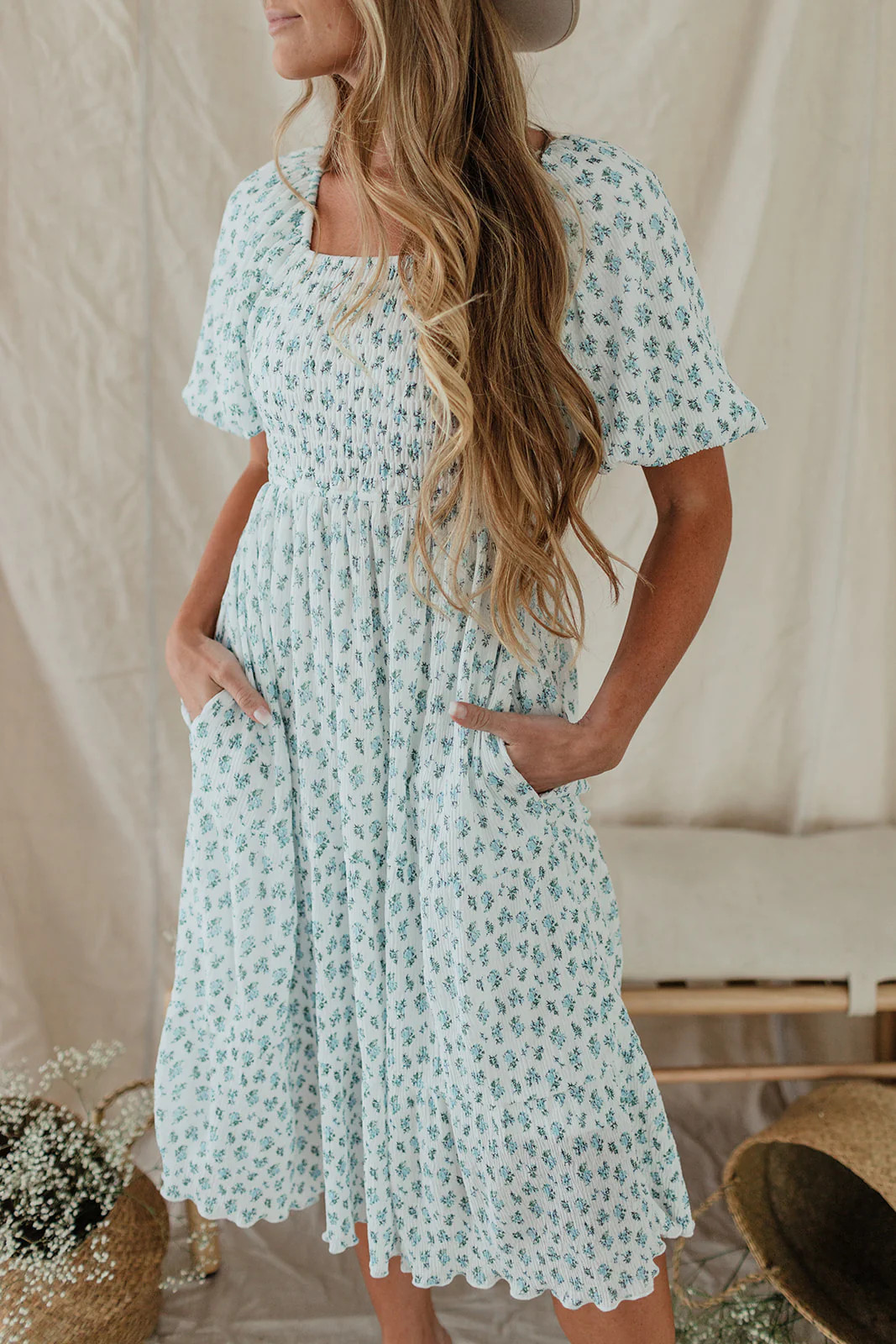 THE WILDEST DREAMS DRESS IN BLUE FLORAL BY PINK DESERT | Pink Desert