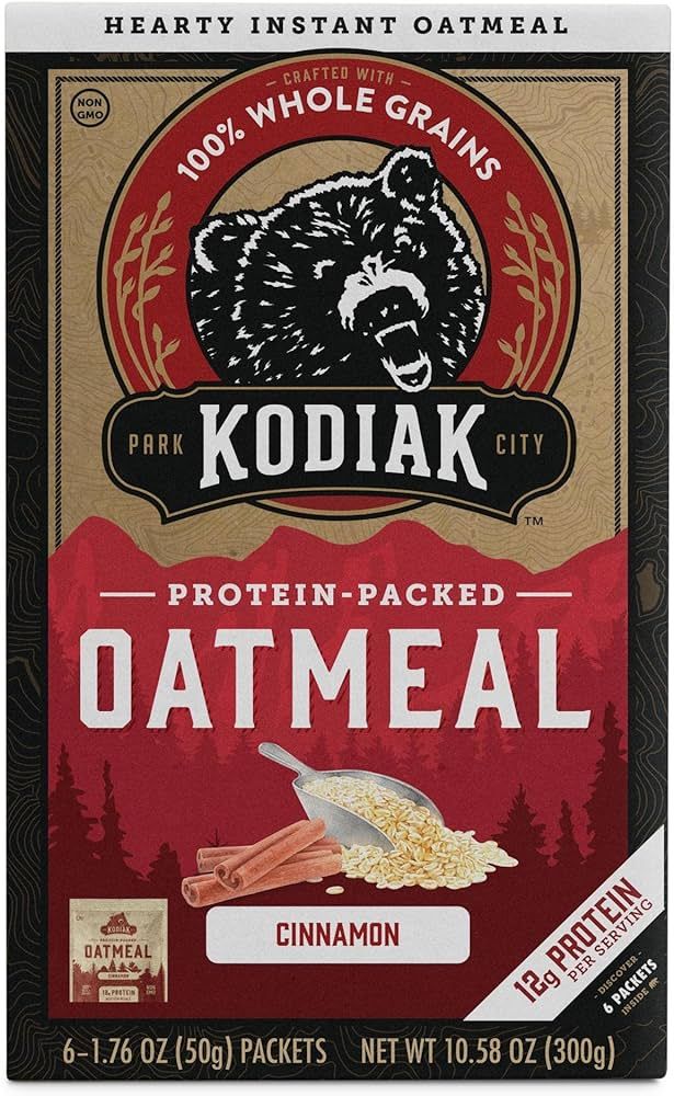Kodiak Instant Oatmeal Packets, Cinnamon, High Protein, 100% Whole Grains, 1 box with 6 packets (... | Amazon (US)