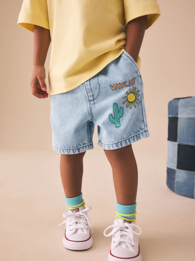 Light Blue Printed Pull On Loose Shorts (3mths-7yrs) | Next US