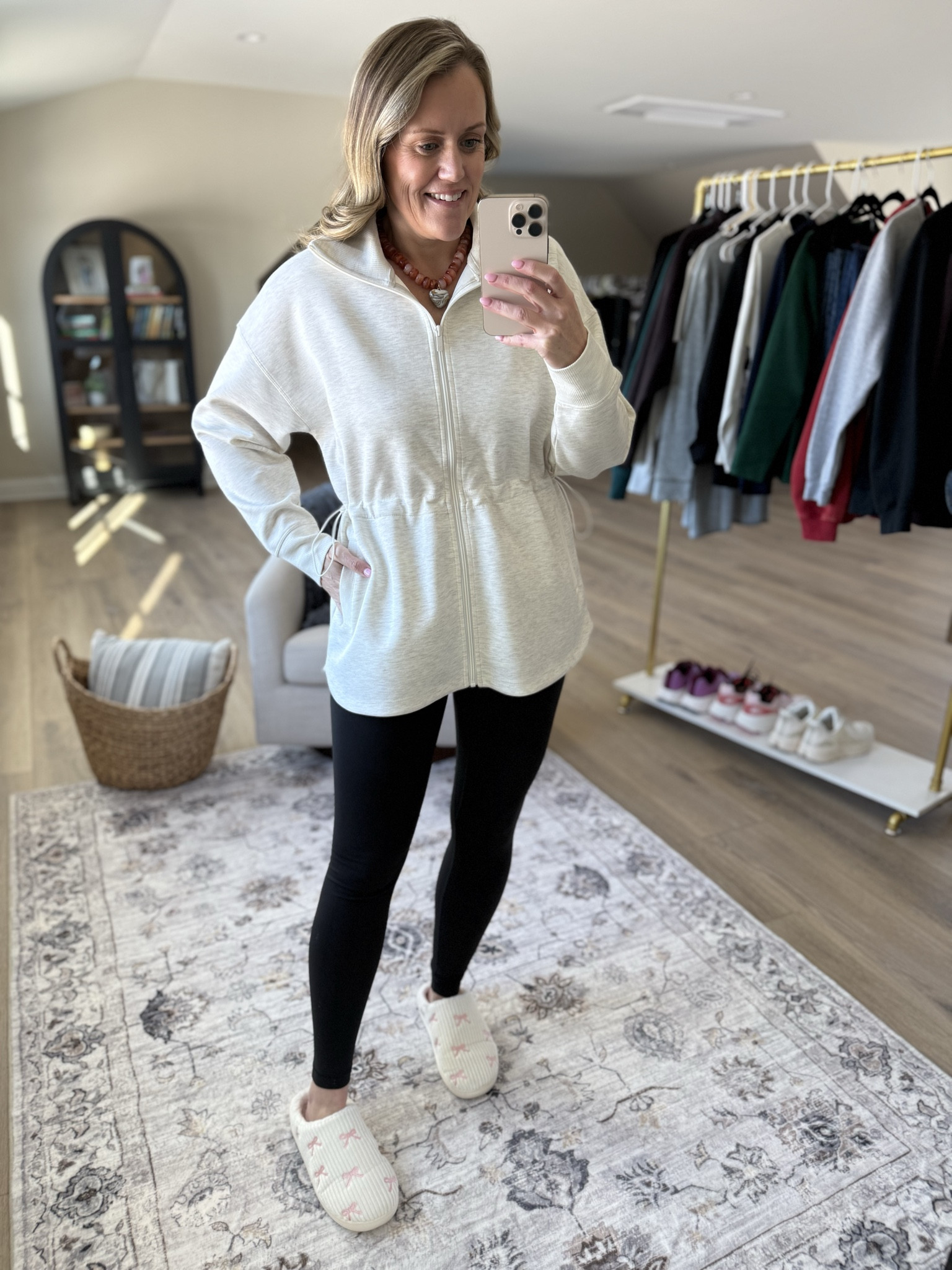 So impressed with this line! Fits TTS 

Valentine’s Day
Denim top
Leggings 
Zip up sweatshirt 
Boyfriend fit denim  
Graphic tee 
Slippers
Mom outfit 
OOTD 

#LTKmomlife #LTKootd #LTKdayinmylife