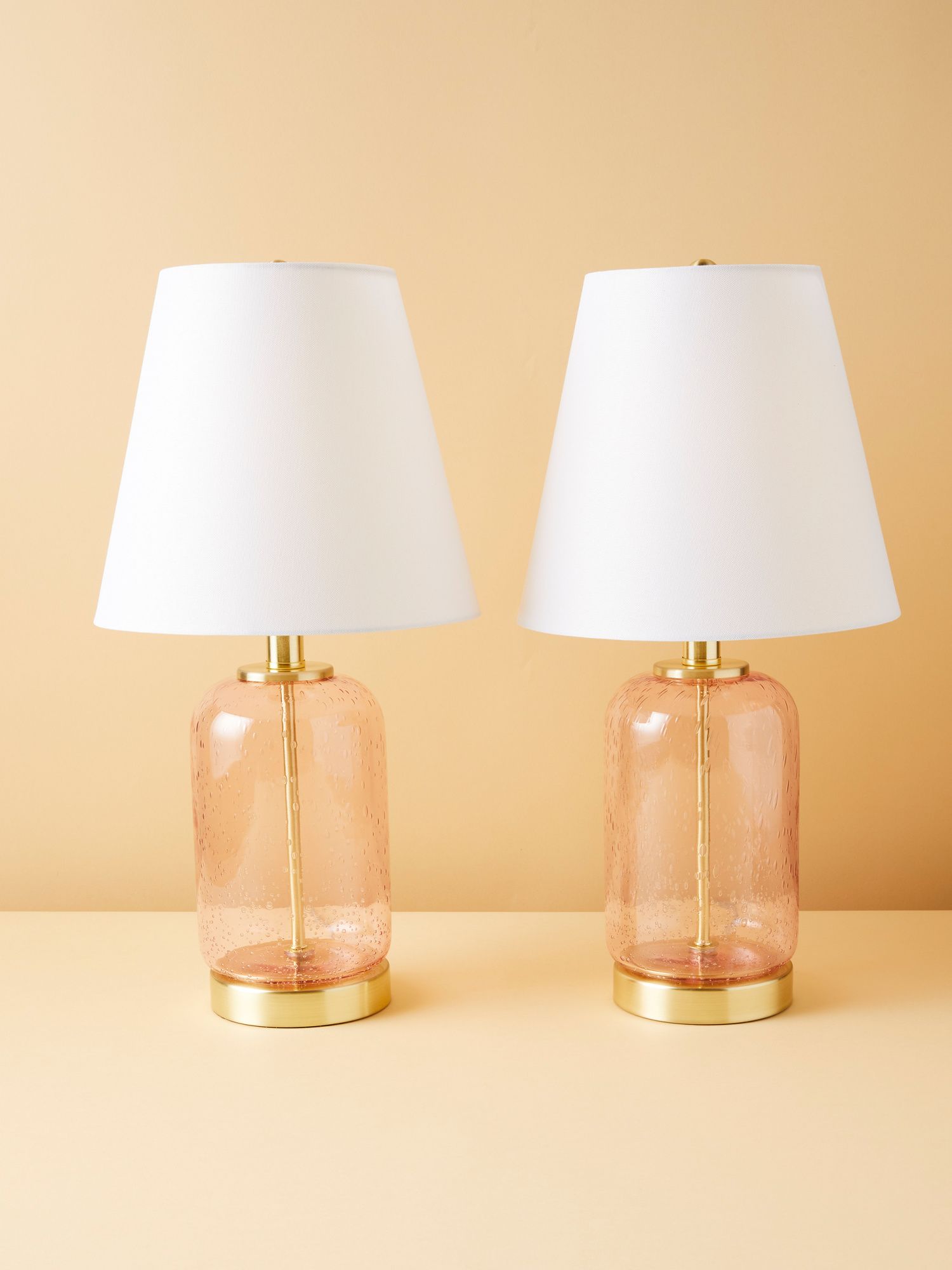 2pk 20in Seeded Glass Table Lamps With Usb Charging | HomeGoods