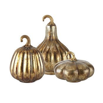 JCP Mercury Glass Pumpkin Tabletop Decor Collection | JCPenney