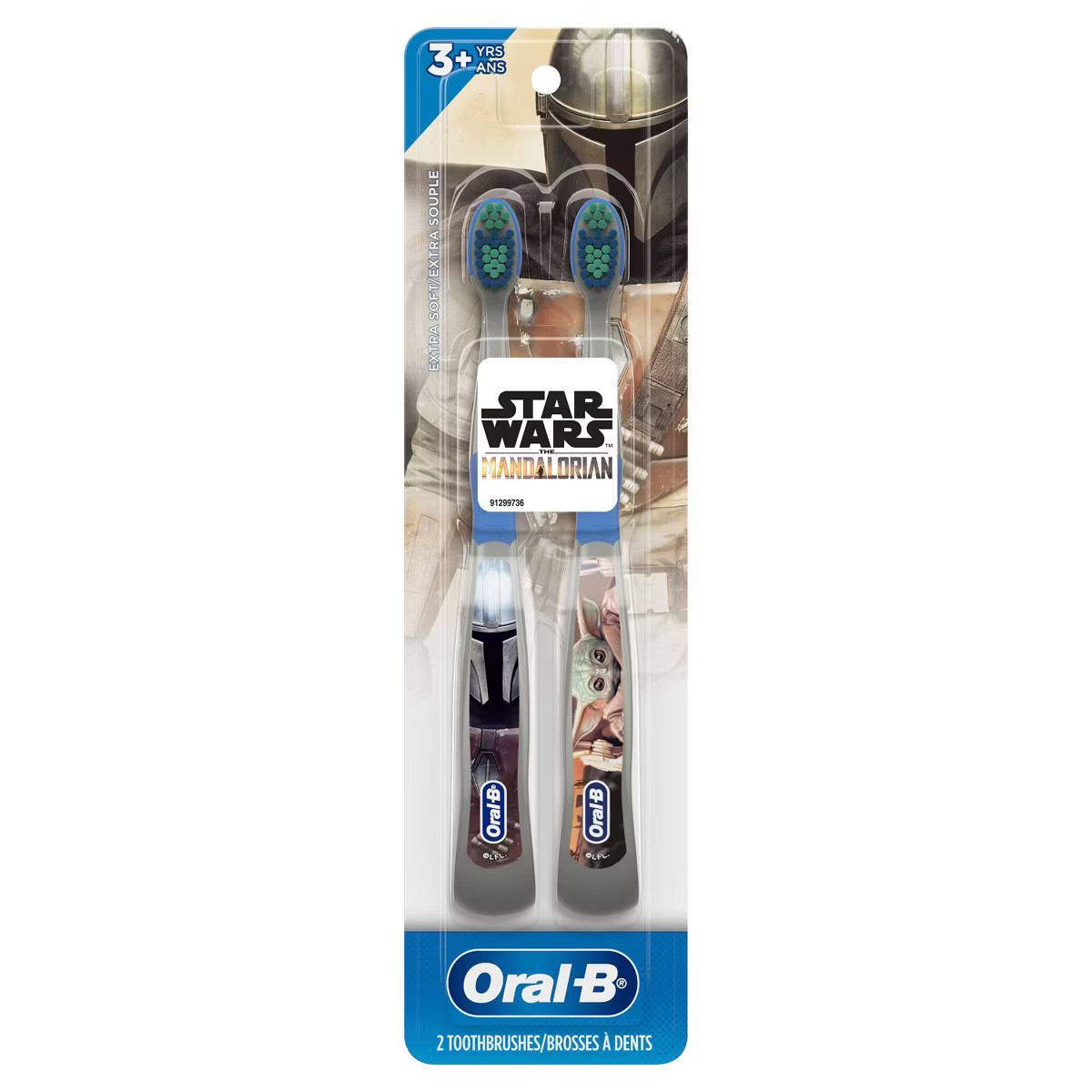 Oral-B Kids Manual Toothbrush featuring Star Wars: The Mandalorian - Extra Soft Bristles - 2ct | Target