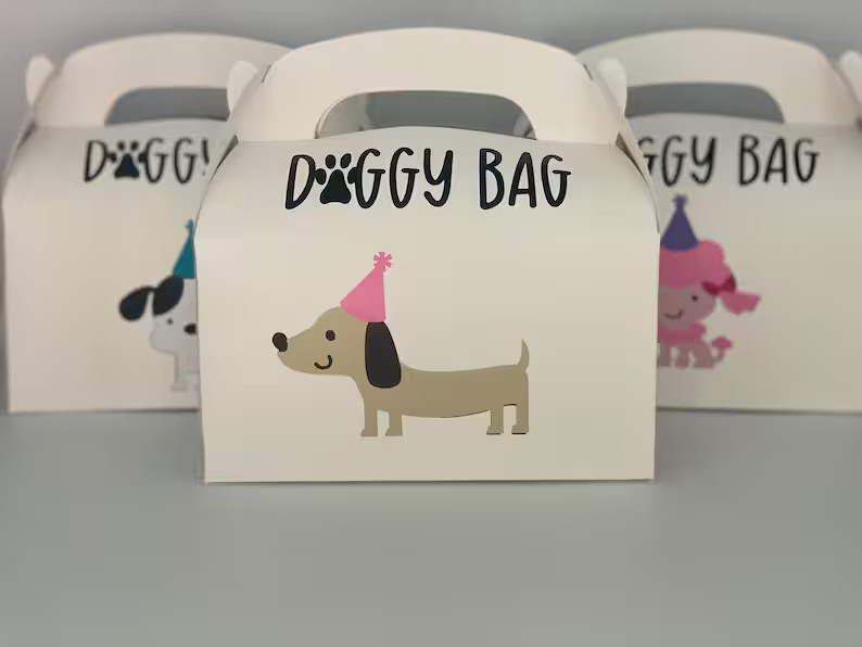 Puppy Birthday Party, Dog Party Favors, Doggy Bag, Favor Box, Puppy Party Supplies,puppy Party Fa... | Etsy (US)