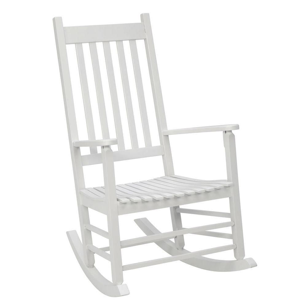 White Mission Patio Rocker | The Home Depot