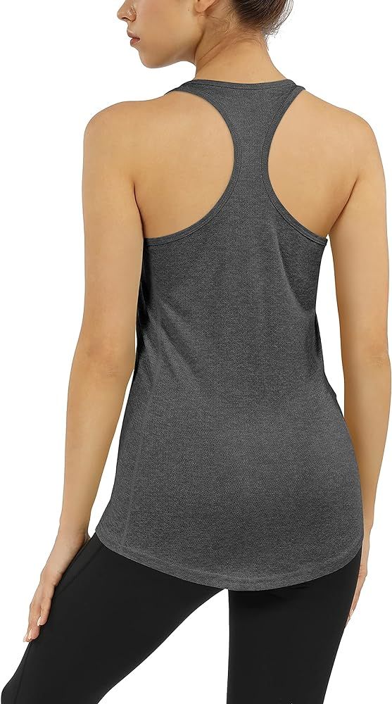 ODODOS Workout Tank Tops for Women, Racerback Athletic Tanks with Side Pocket, Exercise Gym Yoga ... | Amazon (US)
