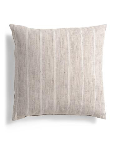 Made In Usa 22x22 Coastal Stripe Oversized Feather Filled Pillow | TJ Maxx