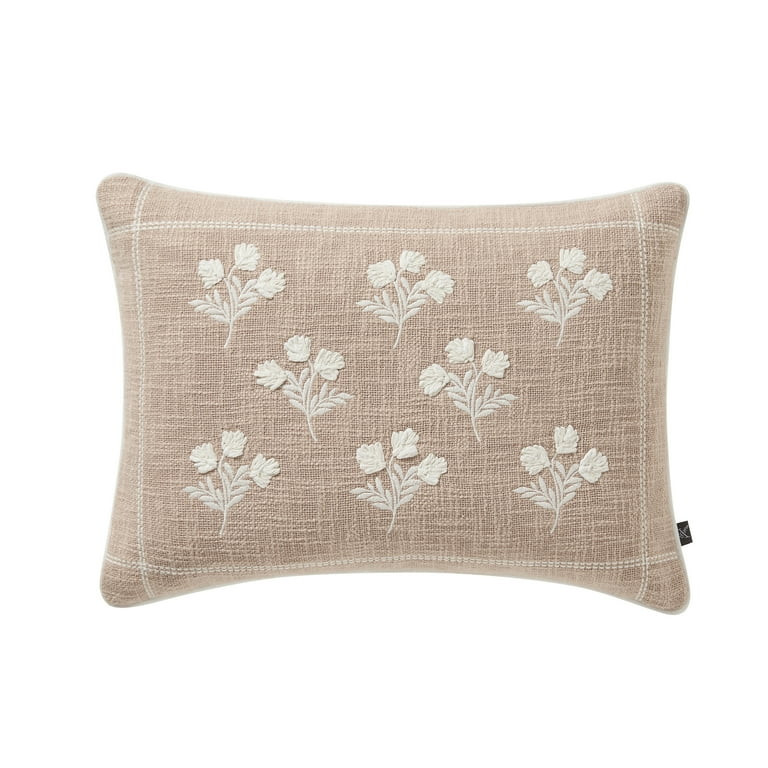 My Texas House 14" x 20" Ditsy Floral Taupe Reversible Cotton Decorative Pillow Cover - Walmart.c... | Walmart (US)