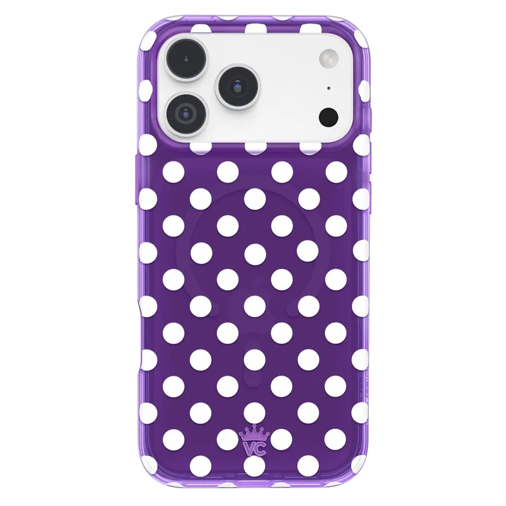 Violet Glow Polka Dot iPhone Case | Velvet Caviar