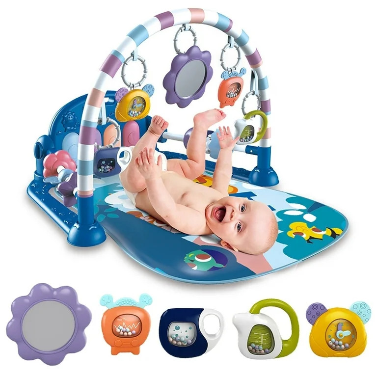 Babyeap Baby Gym Play Mat 3 in 1 Fitness Rack with Music and Lights Fun Piano Baby Activity Cente... | Walmart (US)
