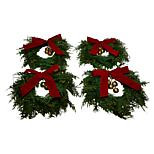 Winter Lane Set of 4 14" Lit Wreaths | HSN