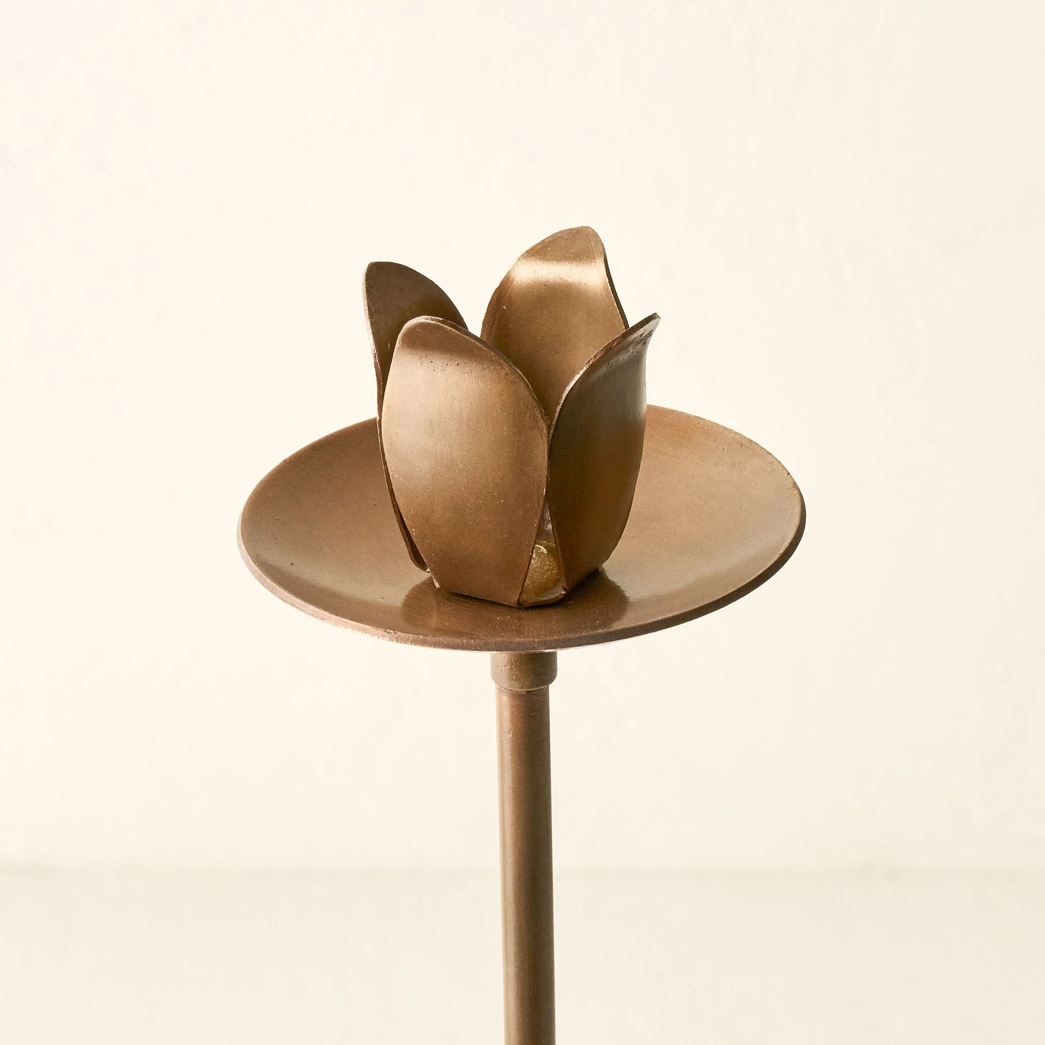 Antique Brass Tulip Taper Holder | Magnolia