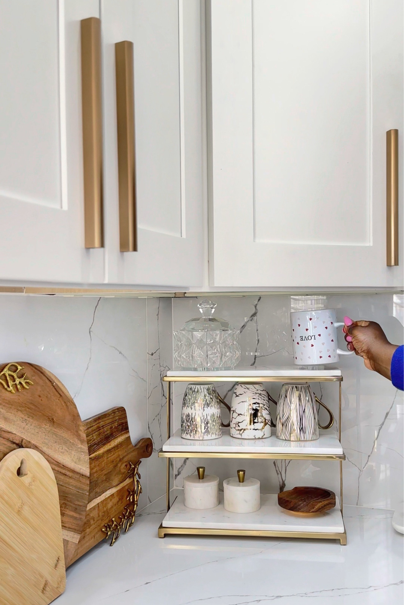 Marble & Brass 3-Tiered Stand for kitchen #kitchen #coffeestation #kitchendecor#LTKFind 

#LTKhome #LTKGiftGuide