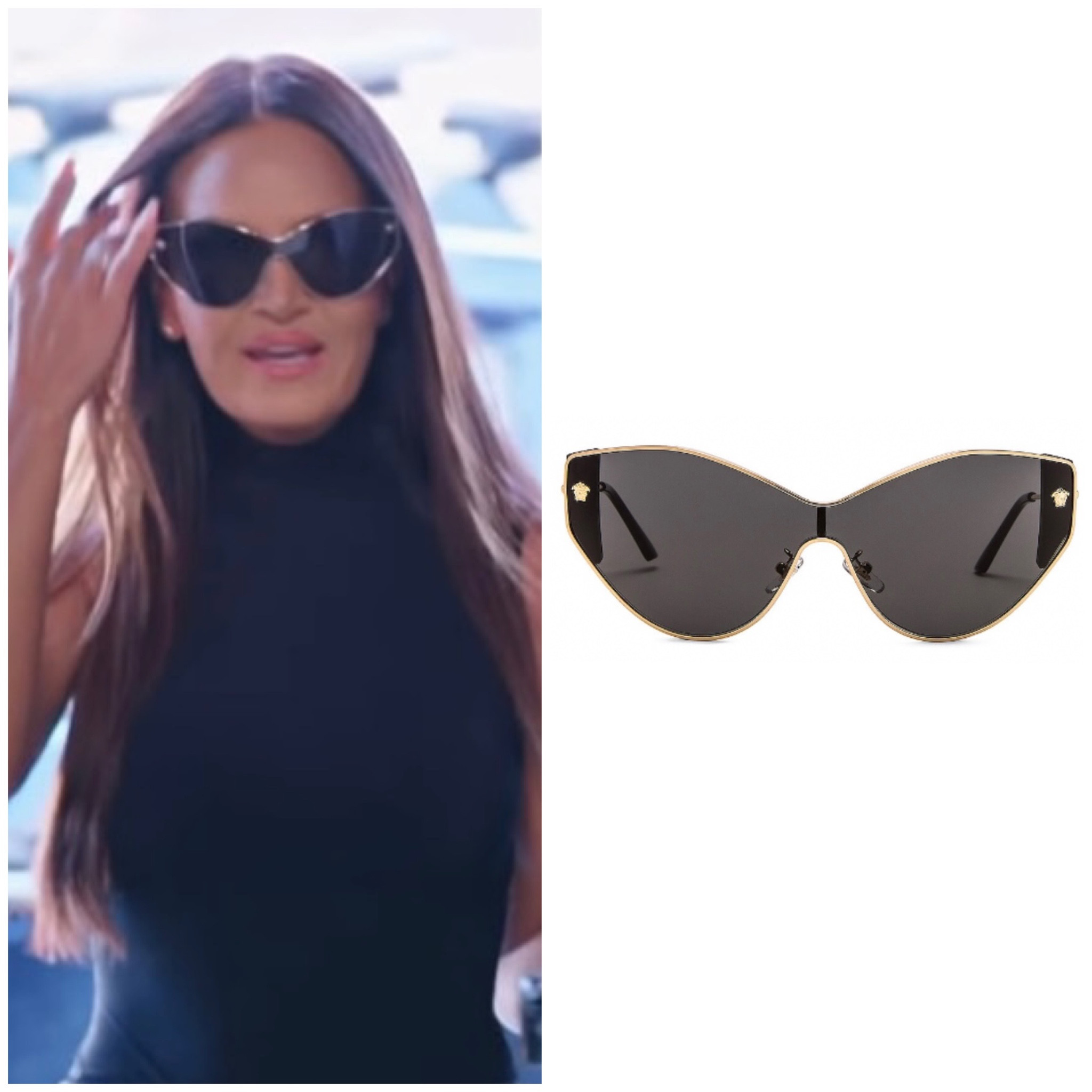 Lisa Barlow’s Black and Gold Cat Eye Sunglasses