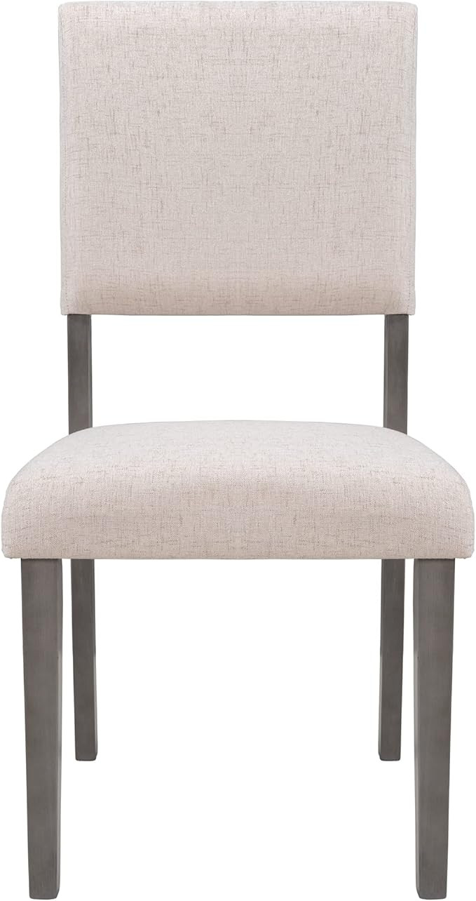 Winwee Set of 4 Parsons Classic Linen Fabric Upholstered Accent Dining Chair Home Kitchen Living ... | Amazon (US)