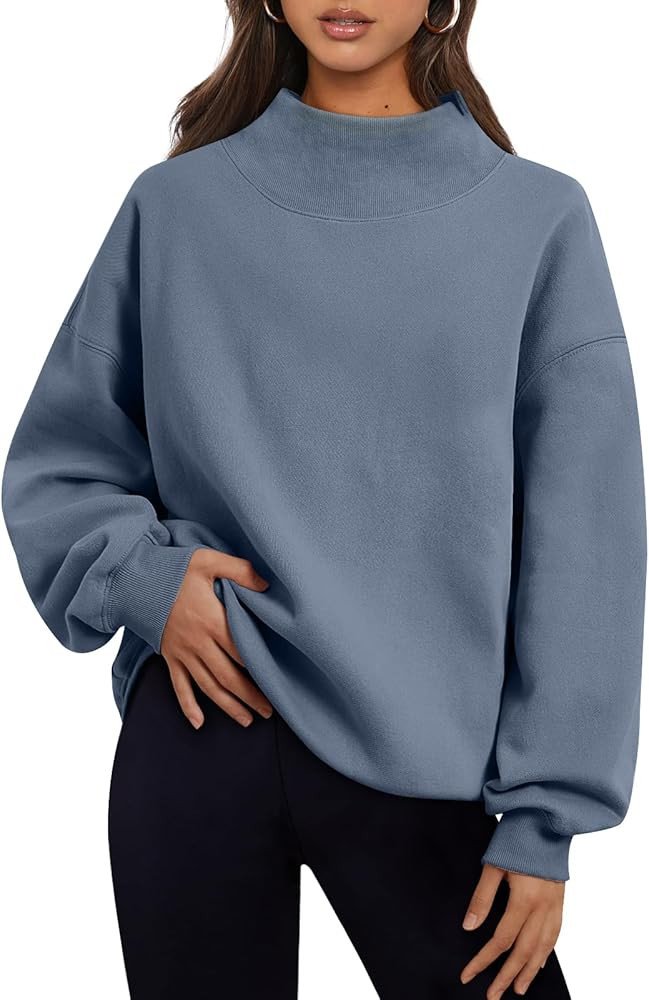 Trendy Queen Womens Oversized Sweatshirts Turtleneck Pullover Long Sleeve Hoodies Tops Fall Fashi... | Amazon (US)
