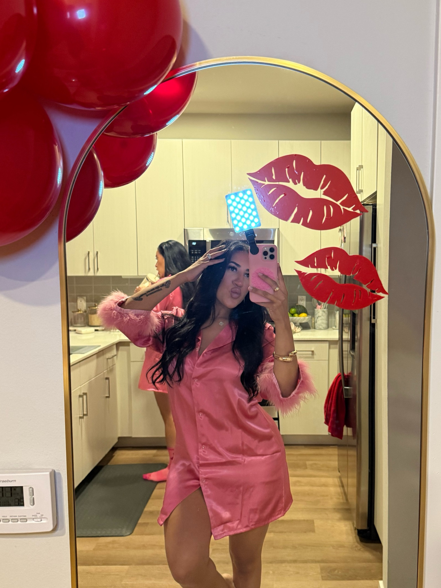 SHEIN Pink satin fur pajama dress 💕🤍 in a size small 

#LTKStyleTip #LTKMostLoved