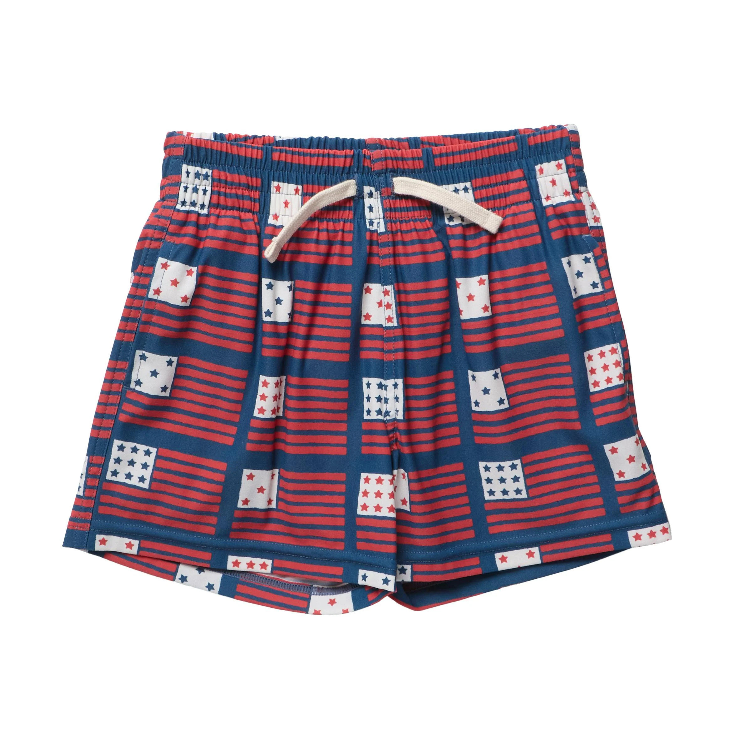Baby Boys Swim Trunk - Navy Flag | Maisonette