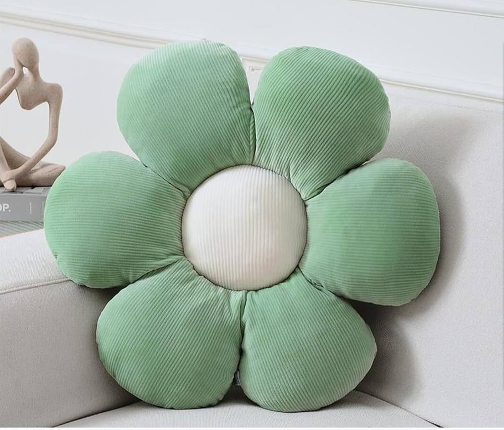 Vdoioe Flower Pillow, Flower Shaped Throw Pillow Cushion Seating six Petal 15.75" Green Flower Pl... | Amazon (US)