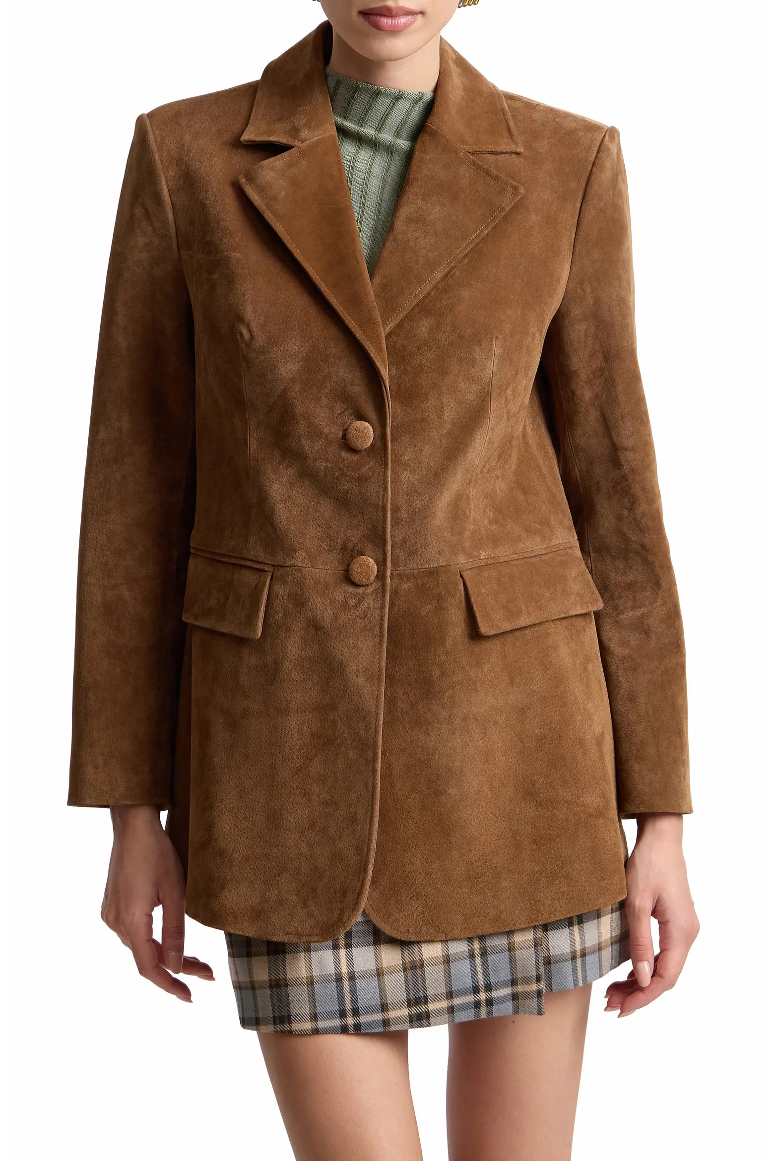 Longline Suede Blazer (Women) | Nordstrom | Nordstrom