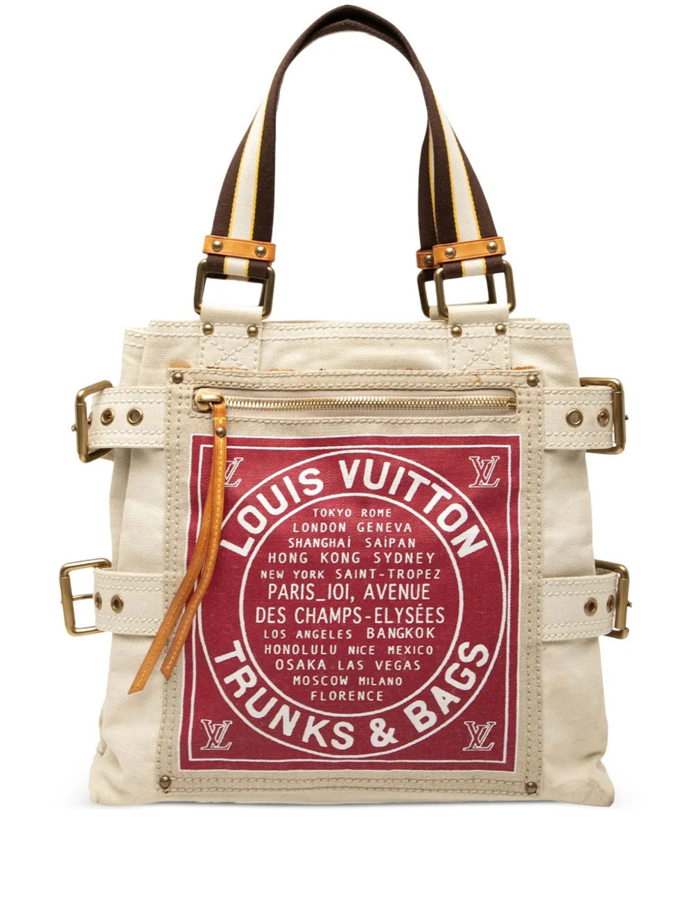 Louis Vuitton Pre-Owned 2005 Cruise Line Globe Shopper MM tote bag - Brown | Farfetch Global