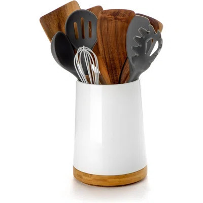 360° Rotating Utensil Holder, 8.2" Extra Large Ceramic Kitchen Utensil Holder For Countertop, Top Gathering Cooking Utensil Holder Kitchen Decor For C | Wayfair North America