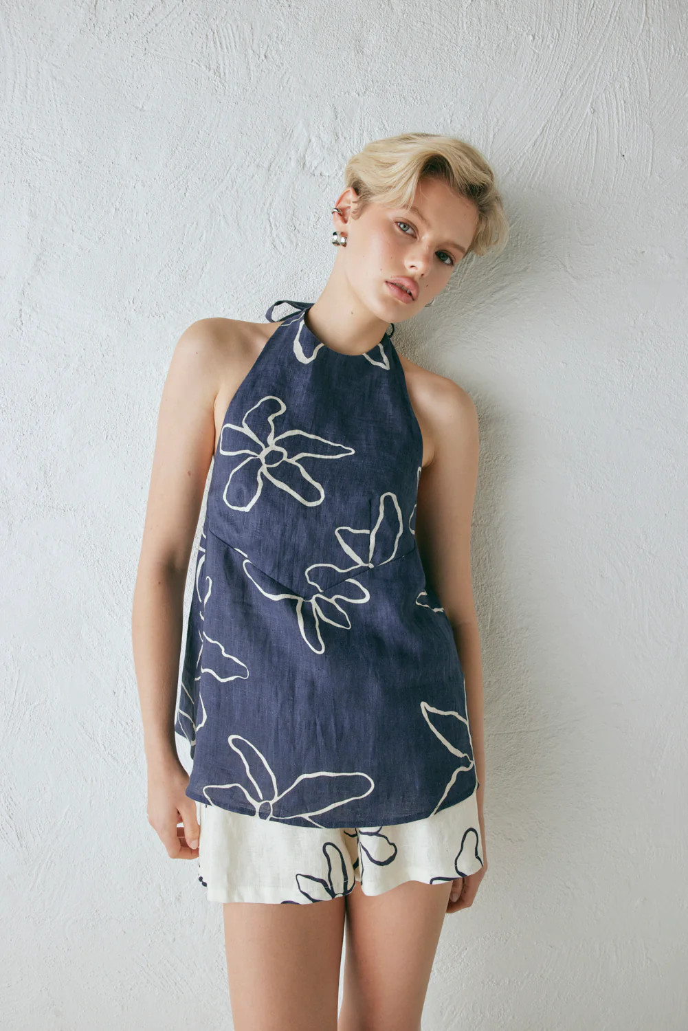 Sierra Linen Top Fleur | VRG Grl